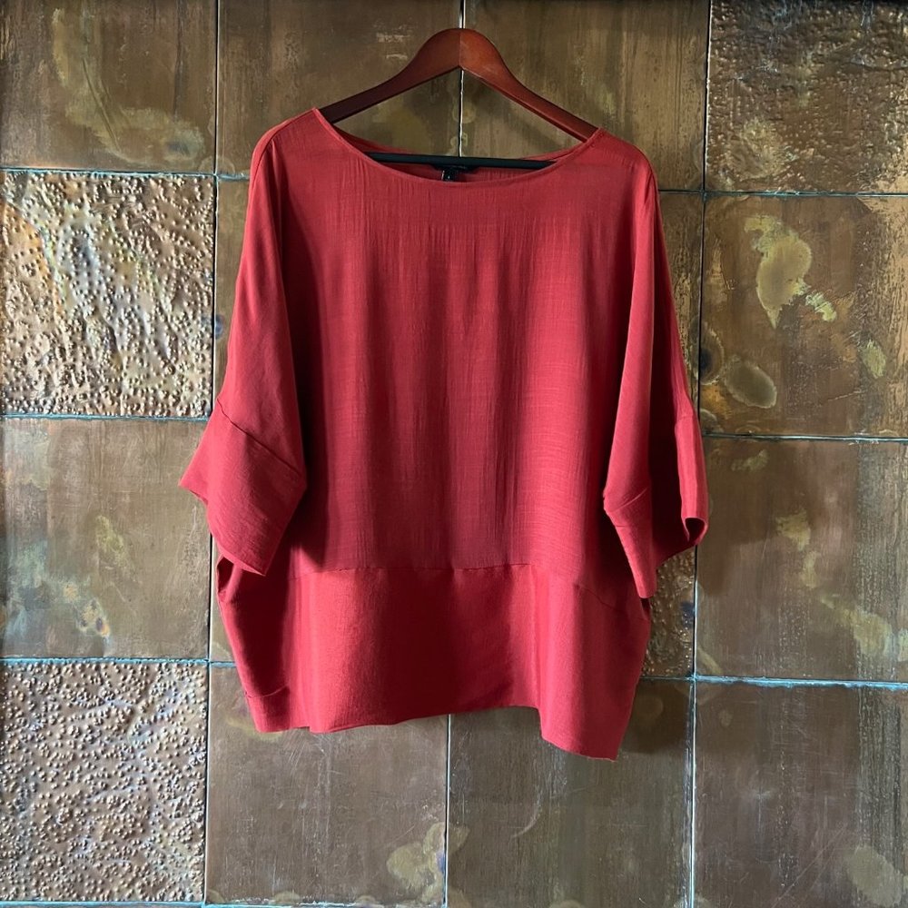 Banana Republic, Dolman Sleeve Top, Burnt Orange, L